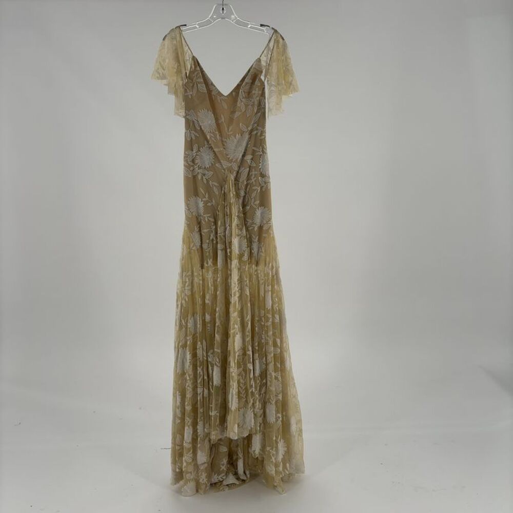 Rue De Seine Sheer Floral Lace Maxi Dress